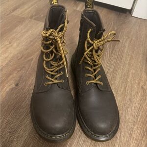 Dr. Martens Dark Brown Leather Men's Boots